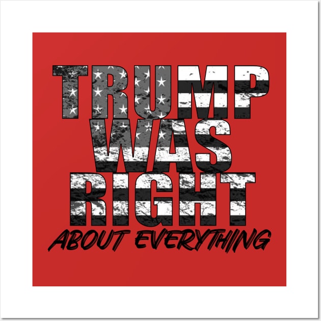 Trump Was Right About Everything Wall Art by GreenGuyTeesStore